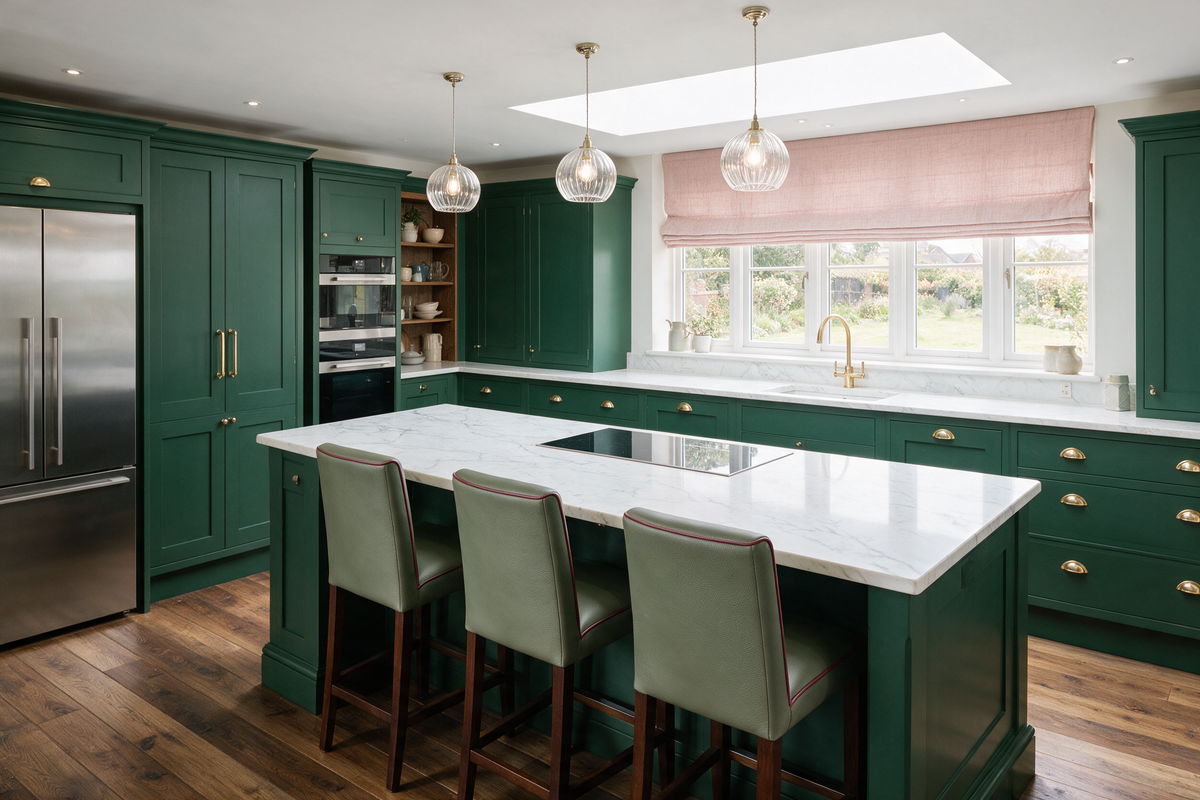 Paris Button Bar Stool Piping Kitchen View