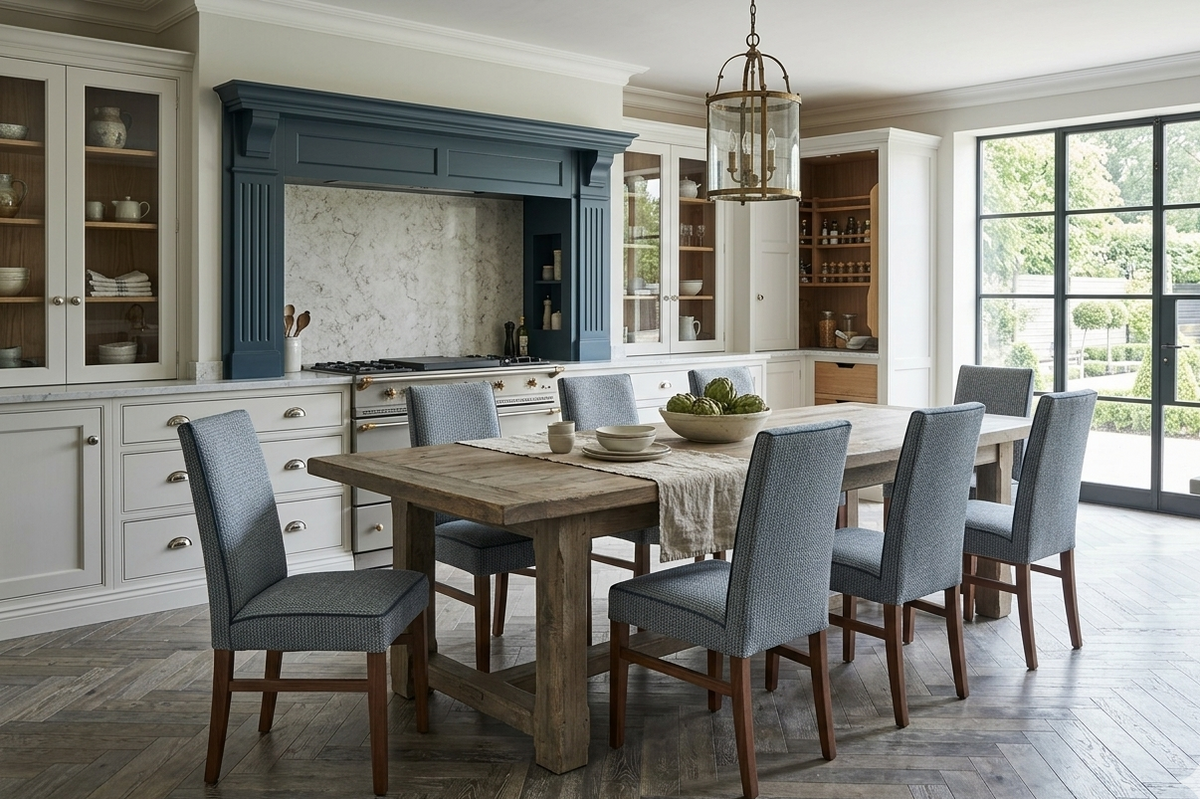 Paris Dining Chair With Piping In Dining Scene