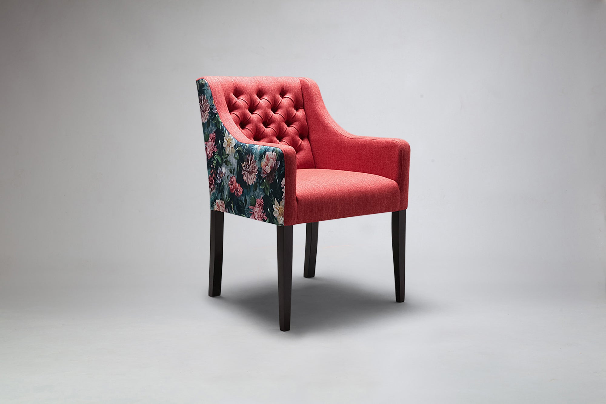 Rocco Button Carver Dining Chair Combination Fabrics