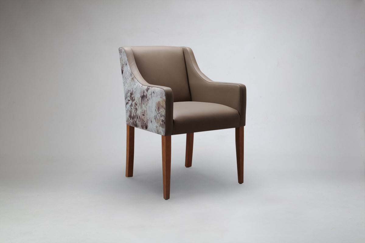 Rocco Carver Dining Chair In Combination Fabrics