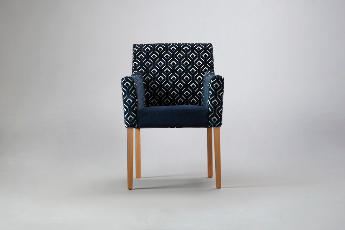 Soho Carver Dining Chair In Combination Fabrics