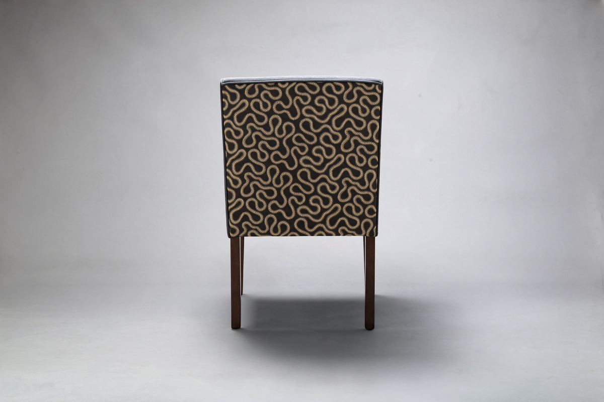 Soho Carver Dining Chair With Piping Back View
