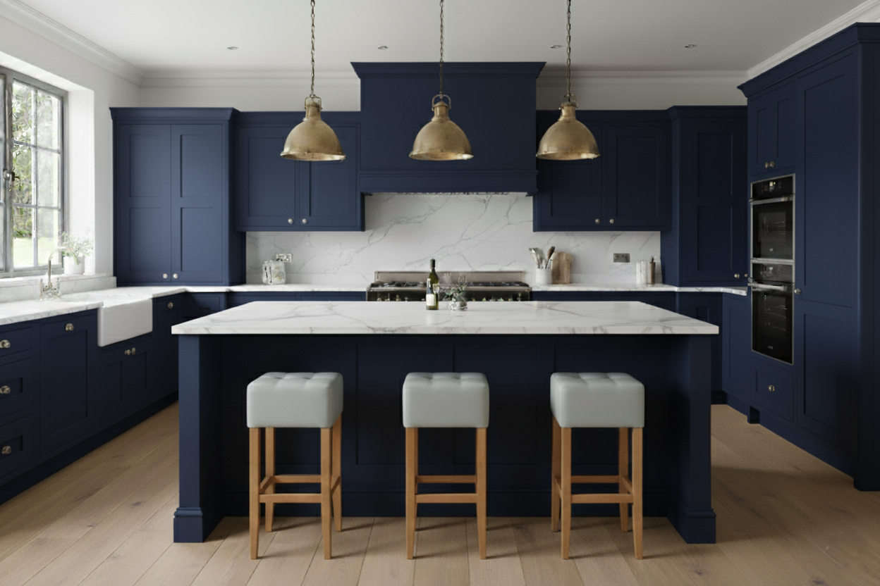 Sutton Button Bar Stool In Kitchen 