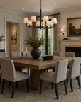 Mel High Back Dining Chair - Piping